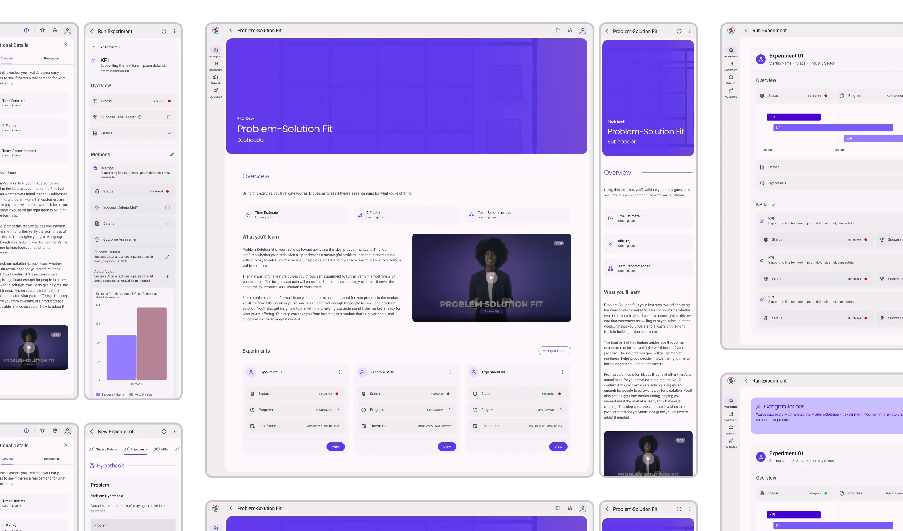 Problem-Solution Fit experiment wizard, high-fidelity design